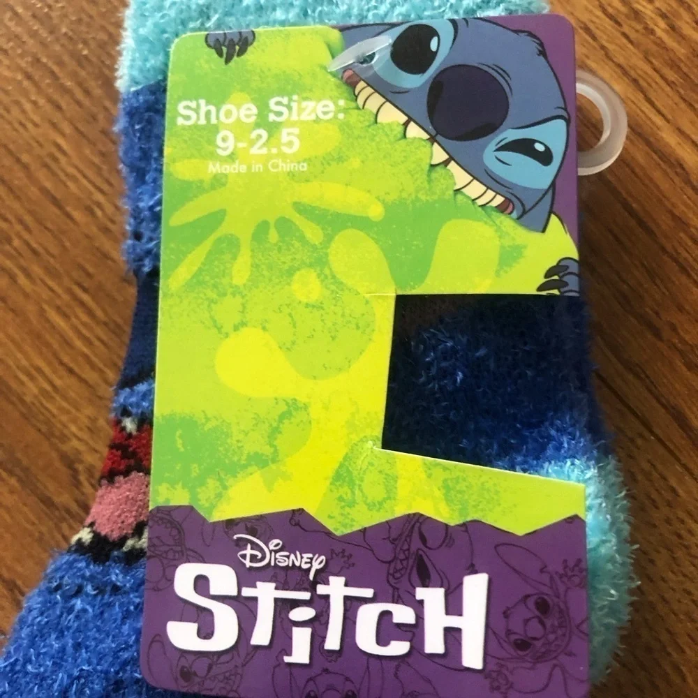 Disney Stitch fuzzy socks